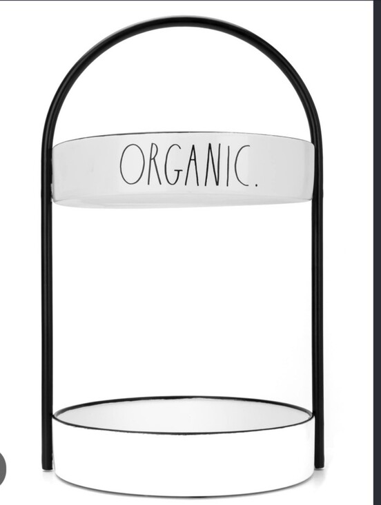 Rae Dunn Other - Rae Dunn Organic Two-Tier Metal Stand in White and Black. HTF. My 1st piece.